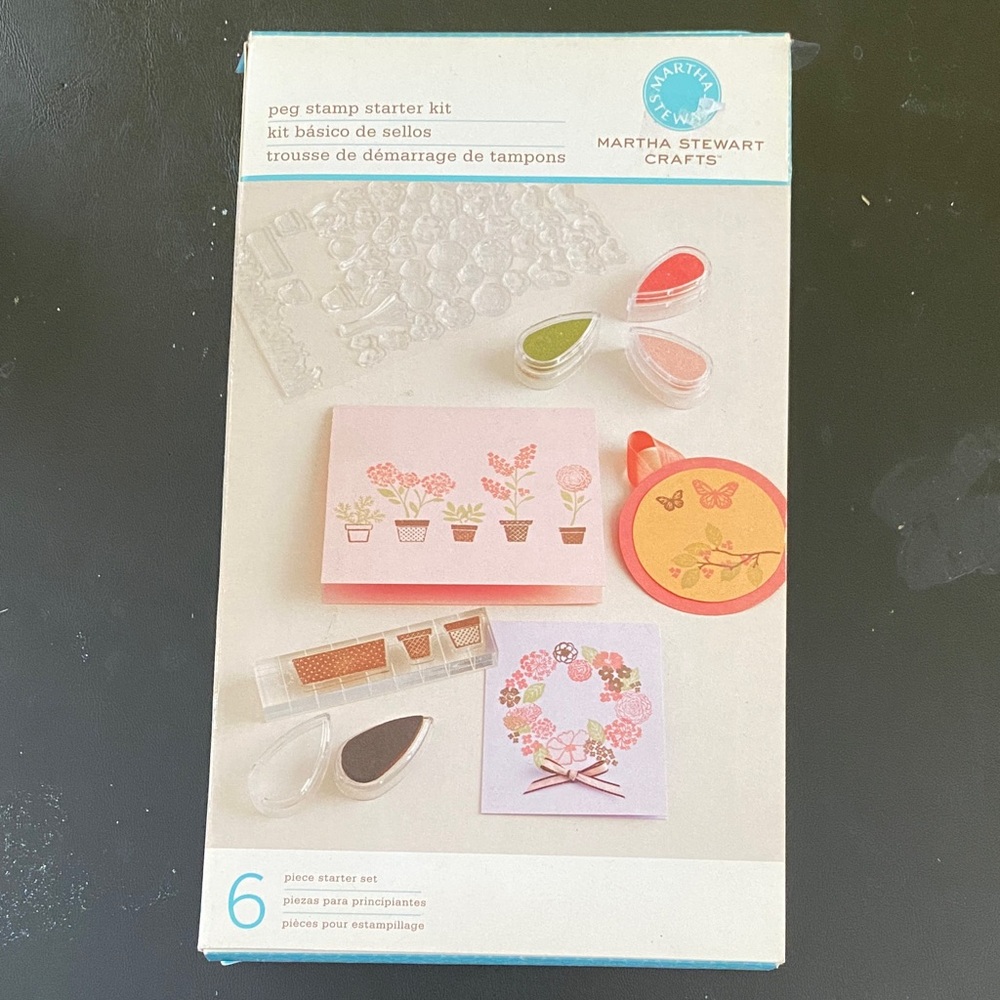Martha Stewart Craft Stamp Kit with Pink and Orange Accents